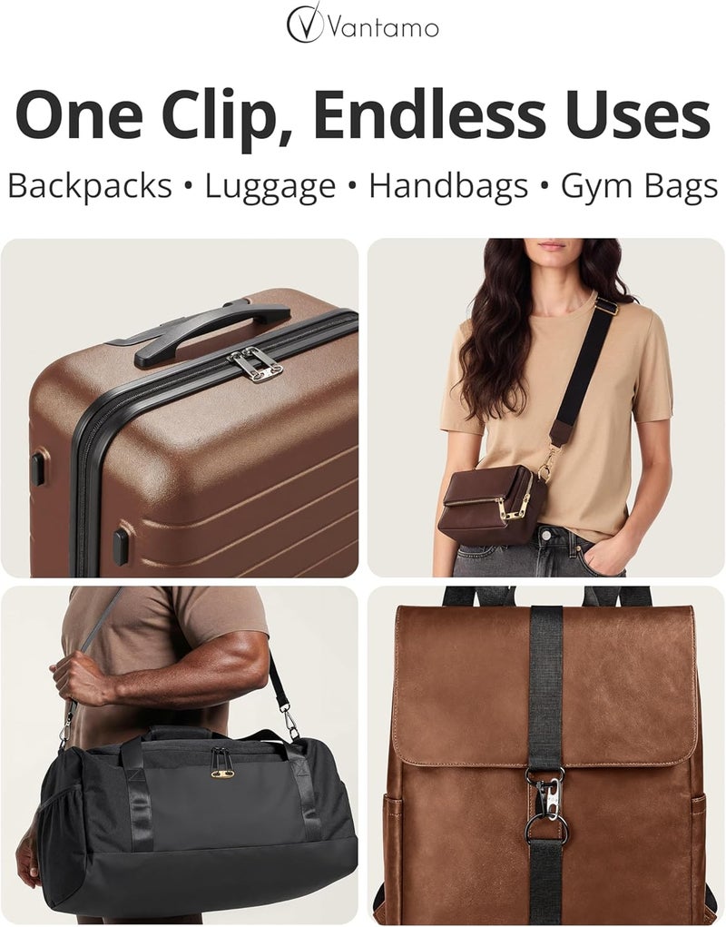 Vantamo Premium 4 Zipper Clips Anti Theft for Backpack, Luggage & Purse, Pull Replacement Zipper Locks, Purse Clip for Travel - Image 5